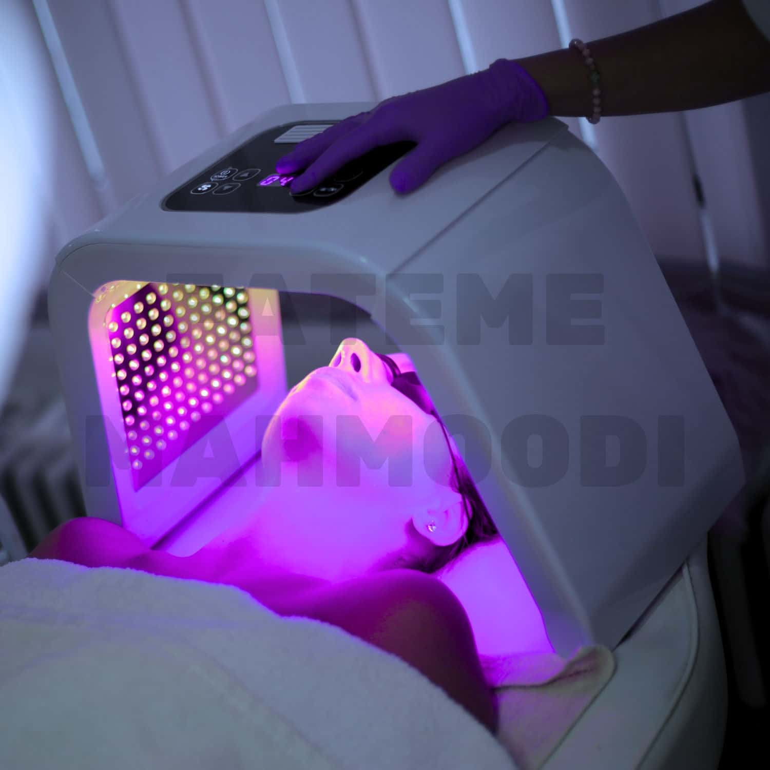 A customer receiving some skincare services